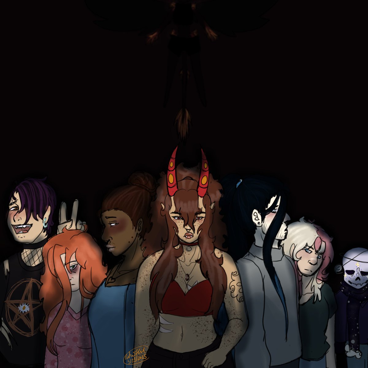 RotiniLM's tweet image. Say hello to my full cast for the comic that is always a work in progress...
