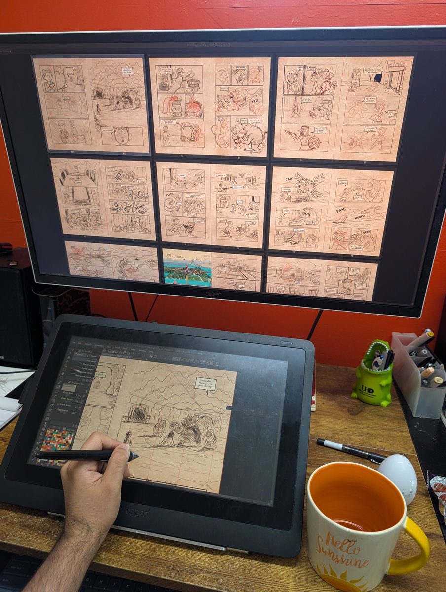 Just want to share that I got my edits back from my publisher, I start inking Polloman next month after 6 years of development!