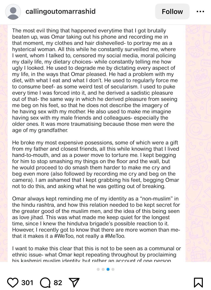 A progressive peaceful journalist of Wire brutally tortured raped and tormented a feminist hindu journalist and Maam never opened her mouth as she didn’t want Hindutva brigade to weaponise it against muslims 
Ma’am you did such a great sacrifice for Quam, may Ola give you a place