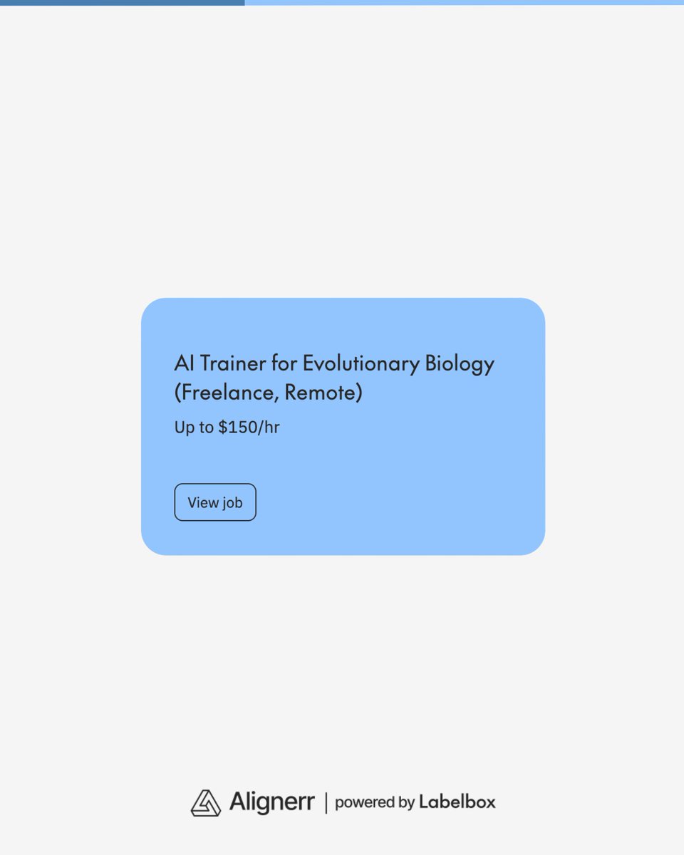 alignerrAI's tweet image. Biology degree? Help train AI. Get paid. Work from anywhere.
👉 Visit bit.ly/43waInR to apply!
#AI #WorkFromHome #WFH #RemoteJobs #RemoteWork #FlexibleWork #WorkFromAnywhere #EarnWithAI #JobOpportunities #AITraining