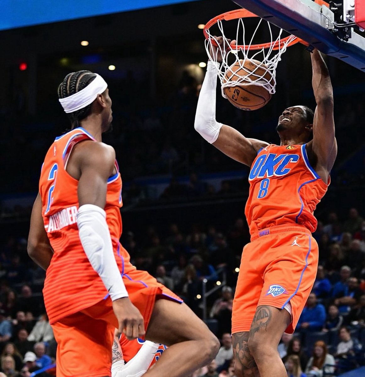 The Thunder play playoff basketball today