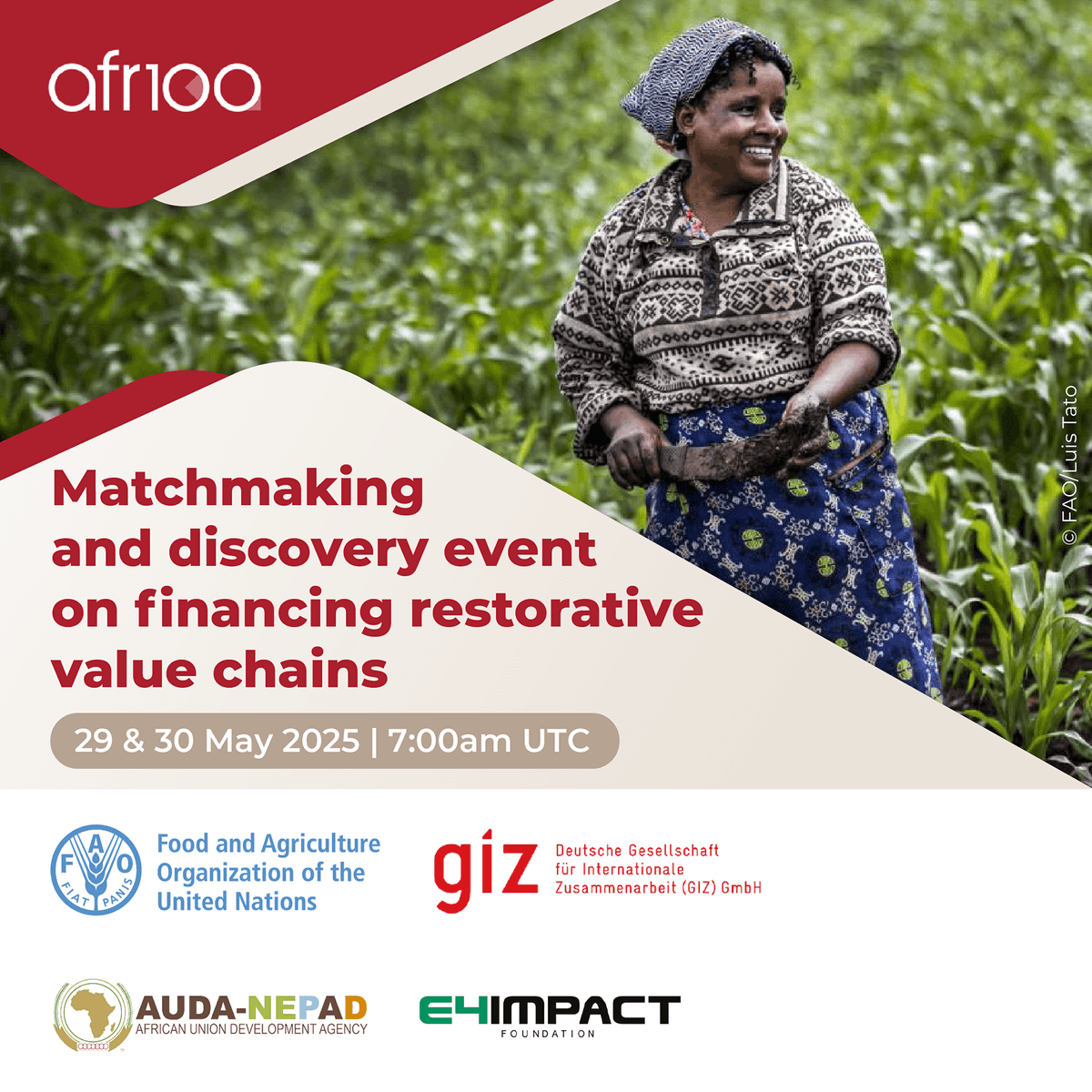 FAO Forestry (@faoforestry) on Twitter photo ๐ข Join <a href="/FAO/">Food and Agriculture Organization</a>, <a href="/giz_gmbh/">GIZ</a>, <a href="/NEPAD_Agency/">AUDA-NEPAD</a> and <a href="/E4Impact/">E4Impact Foundation</a> online for an #AFR100 event
Matchmaking and discovery event on financing restorative value chains in Kenya
๐๏ธ 29-30 May 2025
๐ow.ly/q9ue50VWbT0
<a href="/FAOKenya/">FAO in Kenya</a> <a href="/FAOAfrica/">FAO in Africa</a>
#GenerationRestoration #ForestFarmFacility #FLRM ๐ข Join <a href="/FAO/">Food and Agriculture Organization</a>, <a href="/giz_gmbh/">GIZ</a>, <a href="/NEPAD_Agency/">AUDA-NEPAD</a> and <a href="/E4Impact/">E4Impact Foundation</a> online for an #AFR100 event
Matchmaking and discovery event on financing restorative value chains in Kenya
๐๏ธ 29-30 May 2025
๐ow.ly/q9ue50VWbT0
<a href="/FAOKenya/">FAO in Kenya</a> <a href="/FAOAfrica/">FAO in Africa</a>
#GenerationRestoration #ForestFarmFacility #FLRM