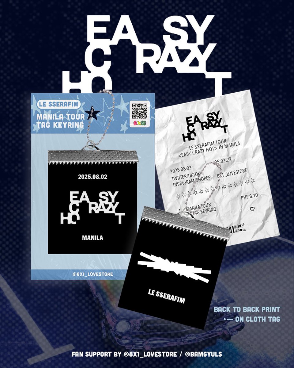 bamgyuls's tweet image. [easy crazy hot in manila] fan support .ᐟ

☆ fanmade receipt + ech tour tag keyring ☻
see photos for details

#LE_SSERAFIM #르세라핌
#EASY_CRAZY_HOT_IN_MANILA