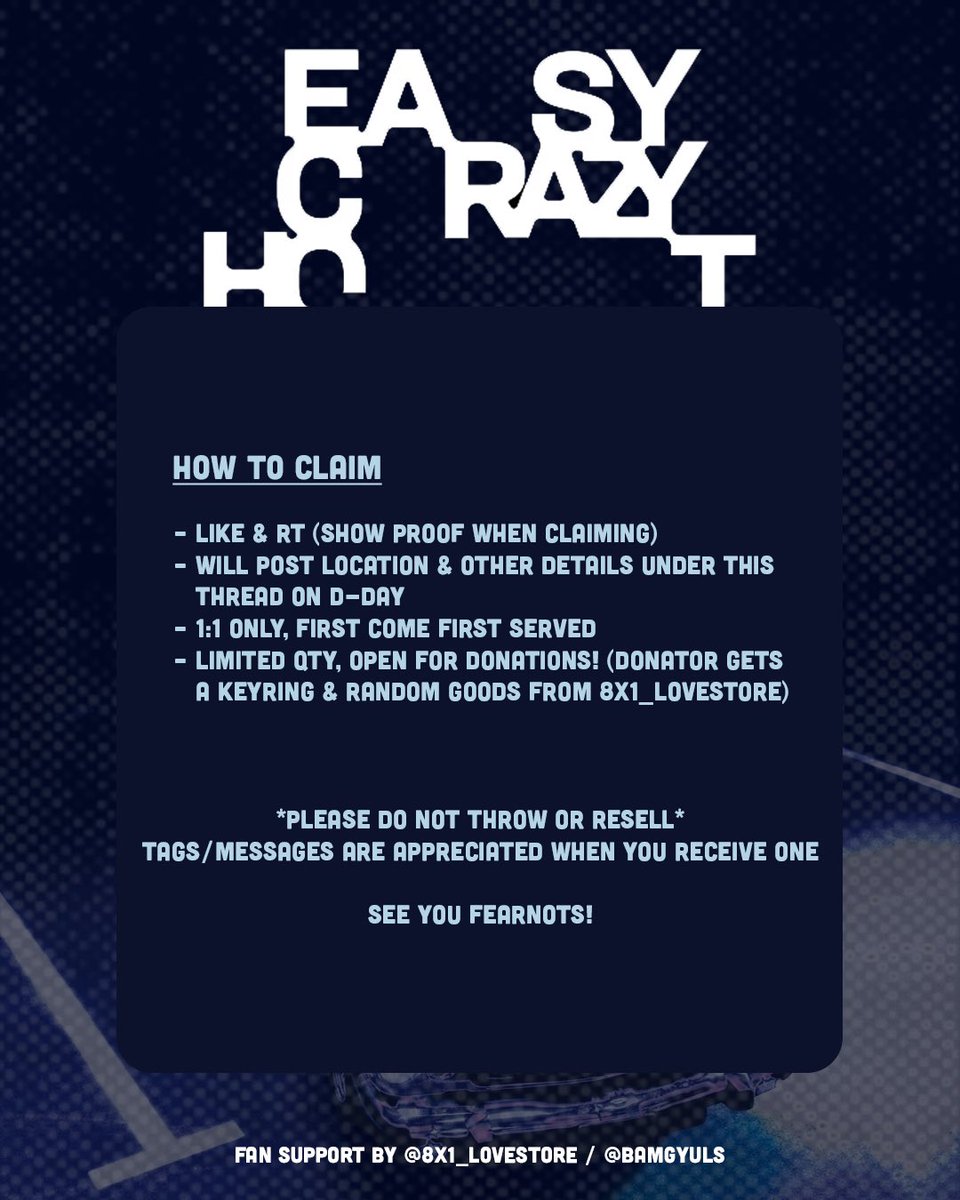 bamgyuls's tweet image. [easy crazy hot in manila] fan support .ᐟ

☆ fanmade receipt + ech tour tag keyring ☻
see photos for details

#LE_SSERAFIM #르세라핌
#EASY_CRAZY_HOT_IN_MANILA