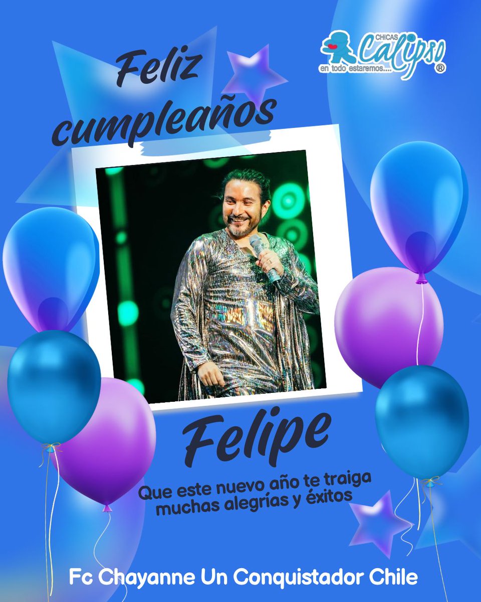 #MuyFelizCumpleaños 🎉🎂🎊🎈 querido <a href="/FelipeAvellos/">Felipe Avellos</a> 💐🫶 que sea un maravilloso día rodeada de mucho amor y bendiciones junto a la familia y amigos 🎉🥰 que disfrutes tu día 😊🎉 te enviamos un gran abrazo desde #AricaAPtoWilliams #FcChayanneUnConquistadorChile <a href="/CHAYANNEMUSIC/">CHAYANNE</a>