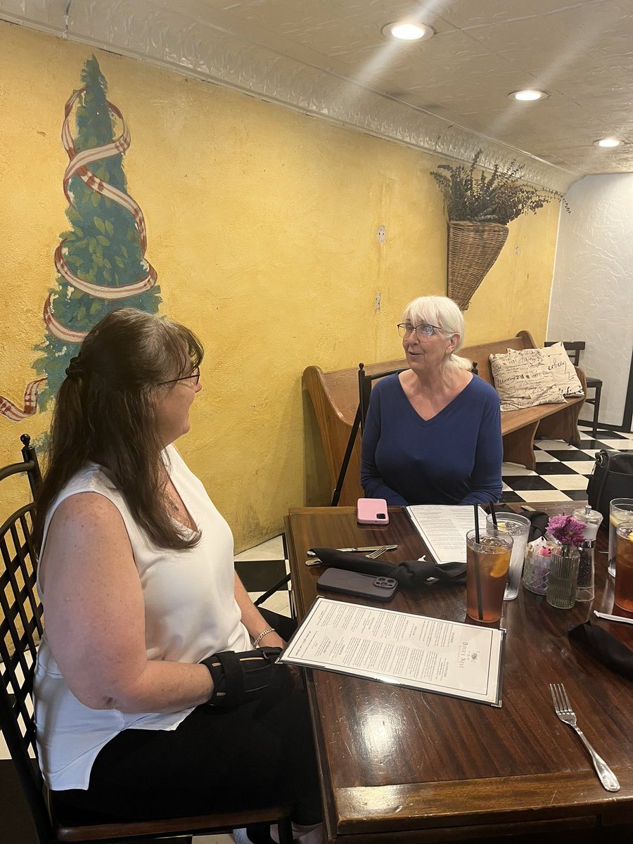 m_authier's tweet image. What a great day listening to several stakeholders around HD10. 

First, a great meet and greet with the Unite Ellis military community at the Red Oak Chamber. 

And then at Doves Nest with some wonderful and wise ladies! Thankful for their willingness to share and let me listen.