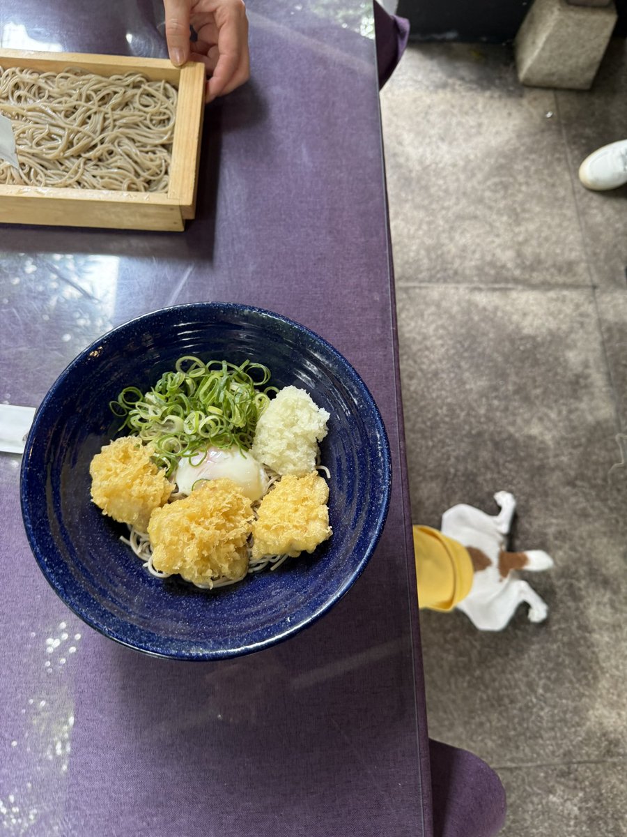 jrtmako's tweet photo. やっと注文した〝鳥天チャコのお尻おろし蕎麦”きた、いただきます🙏 https://t.co/AbnWmXIfjN
