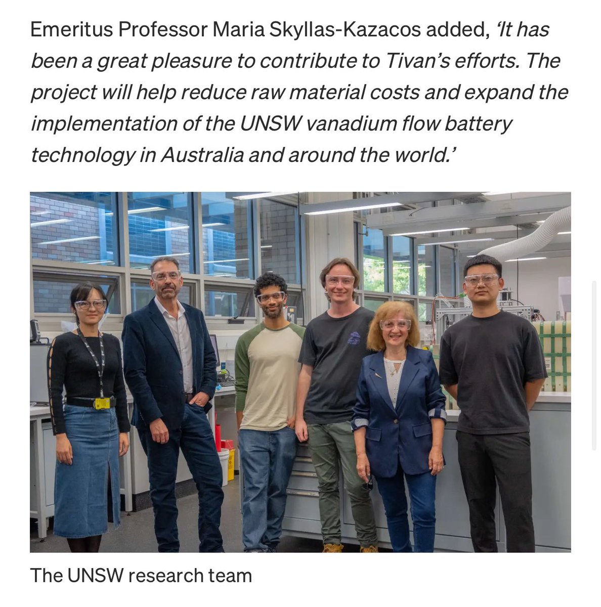 Grant Wilson (@grantfwilson) on Twitter photo .<a href="/Tivan_Limited/">Tivan Limited</a> is keeping the LDES dream alive. With thanks to UNSW, we have proven the production pathway from ore to VFB. Delivering the Speewah Fluorite Project, with Japan, will make everything more achievable. 🔋🇯🇵🇦🇺trace.org.au/driving-austra… .<a href="/Tivan_Limited/">Tivan Limited</a> is keeping the LDES dream alive. With thanks to UNSW, we have proven the production pathway from ore to VFB. Delivering the Speewah Fluorite Project, with Japan, will make everything more achievable. 🔋🇯🇵🇦🇺trace.org.au/driving-austra…