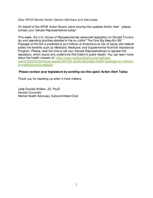 APHA Mental Health Section tweet media