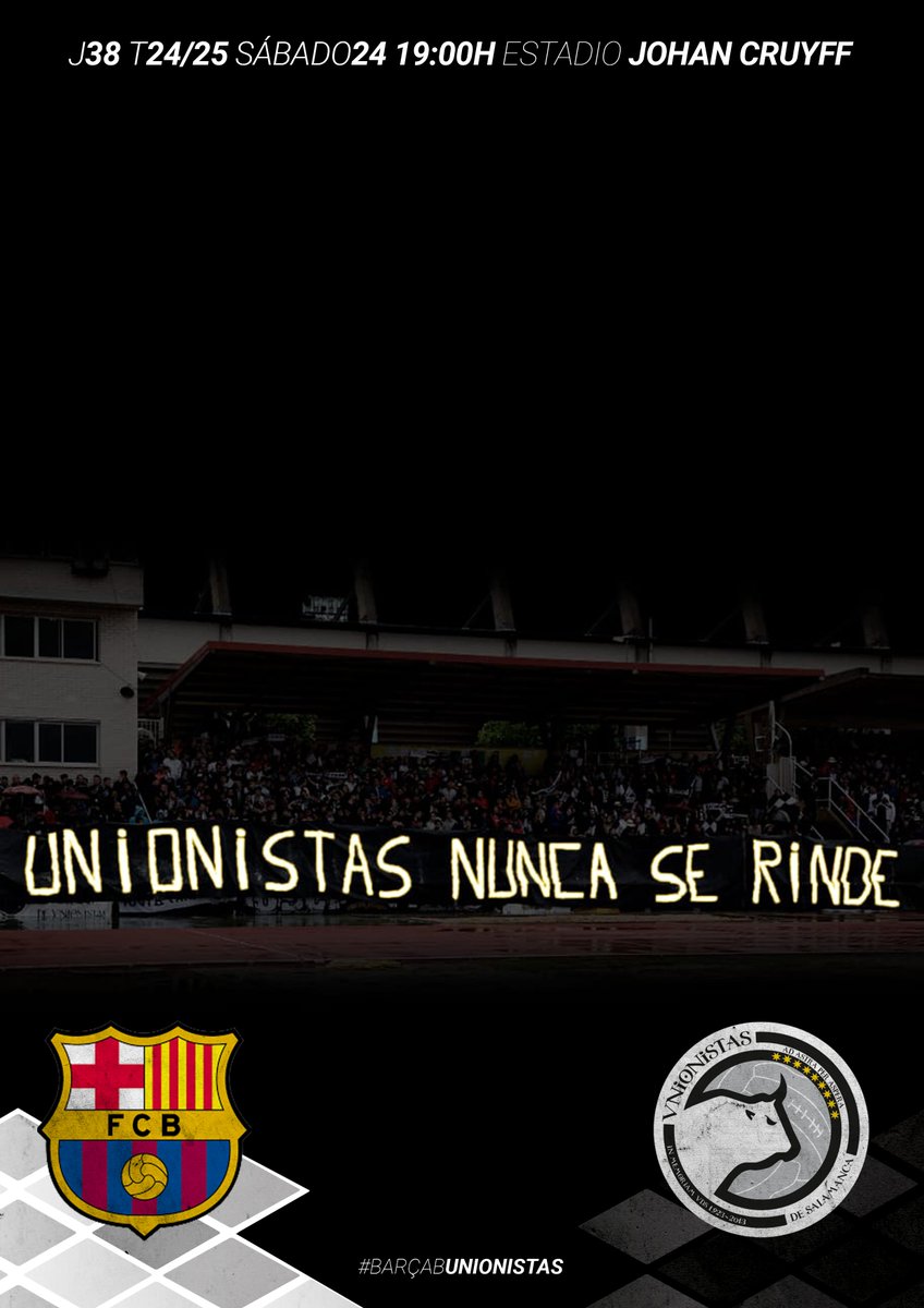 ⚽ ¡DÍA DE PARTIDO! ⚽

🆚 <a href="/FCBarcelonaB/">Barça Atlètic</a>
🕖 19:00h
🏟️ Johan Cruyff
📺 feftv.com
📻 <a href="/a_indebida12/">Alineación Indebida</a>

#Creemos ⚪⚫
#BarçaAtlèticUnionistas