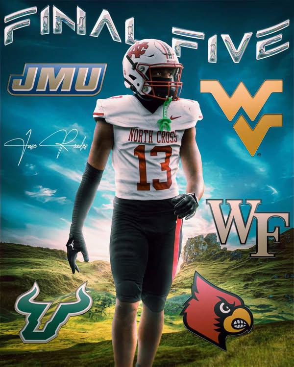 Jase Rhodes 2026 (@jase_rhodes2026) on Twitter photo Top FIVE on deck..Where's the Crib🏠??? Thankful to be in this position. Commitment Date June 27th🔥🔥🔥 #AGTG <a href="/DemonDeacons/">Wake Forest Demon Deacons</a> <a href="/USF/">USF</a> <a href="/JMU/">JMU</a> <a href="/uofl/">University of Louisville</a> <a href="/WestVirginiaU/">WVU Mountaineers</a> <a href="/DennisHaley58/">Dennis Haley</a> <a href="/Spotlight39_Pod/">SPOTLIGHT 39</a> <a href="/EricOfficialDMV/">Eric Christian (Coach E)</a> <a href="/Richman4812/">Louis Booker</a> <a href="/mattscase/">Matt Case</a> <a href="/ryanobleness/">Ryan O'Bleness</a> <a href="/hatfieldsports/">Matthew Hatfield</a> <a href="/On3Recruits/">On3 Recruits</a> Top FIVE on deck..Where's the Crib🏠??? Thankful to be in this position. Commitment Date June 27th🔥🔥🔥 #AGTG <a href="/DemonDeacons/">Wake Forest Demon Deacons</a> <a href="/USF/">USF</a> <a href="/JMU/">JMU</a> <a href="/uofl/">University of Louisville</a> <a href="/WestVirginiaU/">WVU Mountaineers</a> <a href="/DennisHaley58/">Dennis Haley</a> <a href="/Spotlight39_Pod/">SPOTLIGHT 39</a> <a href="/EricOfficialDMV/">Eric Christian (Coach E)</a> <a href="/Richman4812/">Louis Booker</a> <a href="/mattscase/">Matt Case</a> <a href="/ryanobleness/">Ryan O'Bleness</a> <a href="/hatfieldsports/">Matthew Hatfield</a> <a href="/On3Recruits/">On3 Recruits</a>