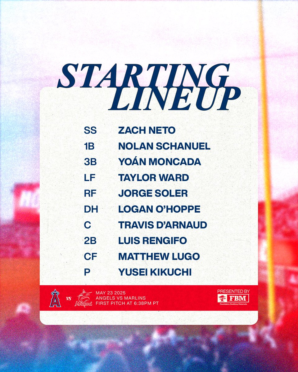 Los Angeles Angels (@angels) on Twitter photo starting off the homestand 🏠
📺: <a href="/FanDuelSN_West/">FanDuel Sports Network West</a>
📻: <a href="/AngelsRadioKLAA/">Angels Radio AM830</a>
#RepTheHalo x <a href="/FBMSupply/">Foundation Building Materials</a> starting off the homestand 🏠
📺: <a href="/FanDuelSN_West/">FanDuel Sports Network West</a>
📻: <a href="/AngelsRadioKLAA/">Angels Radio AM830</a>
#RepTheHalo x <a href="/FBMSupply/">Foundation Building Materials</a>