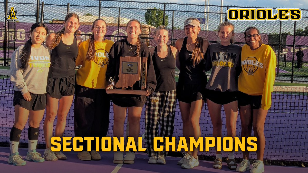 🎉 SECTIONAL CHAMPIONS! Congratulations to Avon Tennis on an incredible win! Proud of our Orioles! 🏆 #GoOrioles