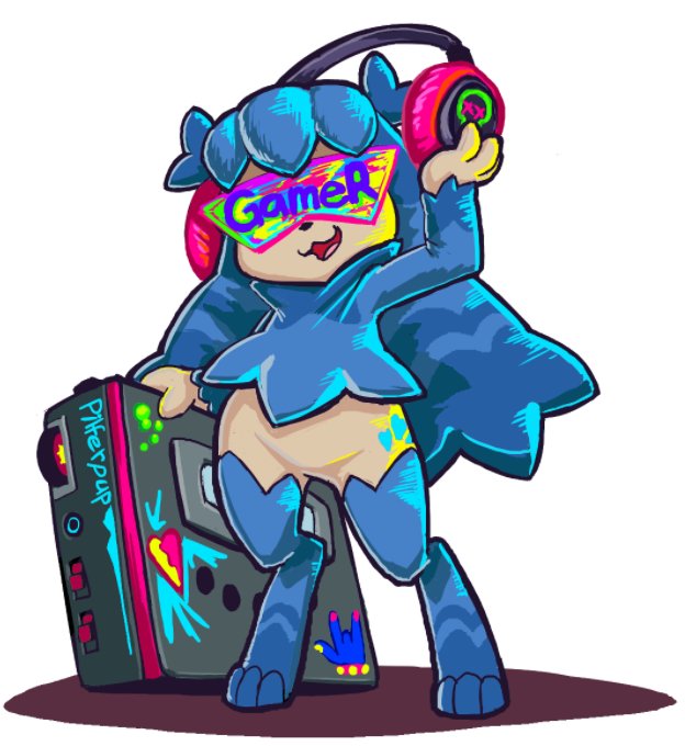 Here's a cute drawing of my OC Cottonpon, my mom thought her peach fur was skin and wondered why she wasn't wearing underwear.  Like mom plz, those drawings I don't share you.