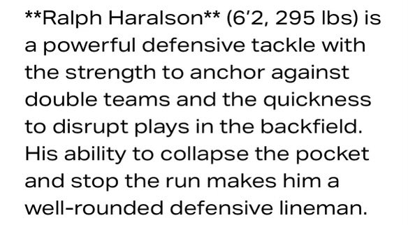 Ralph Haralson || 2027 NT🚨 (@ralphharalson27) on Twitter photo Thank you <a href="/LoganTillman/">Logan Tuley-Tillman</a> for the write up! Very much appreciated..!
<a href="/coachpass23/">Michael Passarella</a> <a href="/DePaulPrepFB/">DePaulPrepFB</a> <a href="/EDGYTIM/">Timothy “EDGYTIM” OHalloran</a> <a href="/LemmingReport/">Tom Lemming</a> <a href="/TomLoy247/">Tom Loy</a> <a href="/RivalsFriedman/">Adam Friedman</a> <a href="/adamgorney/">Adam Gorney</a> <a href="/AllenTrieu/">Allen Trieu</a> <a href="/PrepRedzoneIL/">Prep Redzone Illinois</a> <a href="/OJW_Scouting/">PrepRedzone Oliver</a> <a href="/247recruiting/">247Sports Recruiting</a> Thank you <a href="/LoganTillman/">Logan Tuley-Tillman</a> for the write up! Very much appreciated..!
<a href="/coachpass23/">Michael Passarella</a> <a href="/DePaulPrepFB/">DePaulPrepFB</a> <a href="/EDGYTIM/">Timothy “EDGYTIM” OHalloran</a> <a href="/LemmingReport/">Tom Lemming</a> <a href="/TomLoy247/">Tom Loy</a> <a href="/RivalsFriedman/">Adam Friedman</a> <a href="/adamgorney/">Adam Gorney</a> <a href="/AllenTrieu/">Allen Trieu</a> <a href="/PrepRedzoneIL/">Prep Redzone Illinois</a> <a href="/OJW_Scouting/">PrepRedzone Oliver</a> <a href="/247recruiting/">247Sports Recruiting</a>