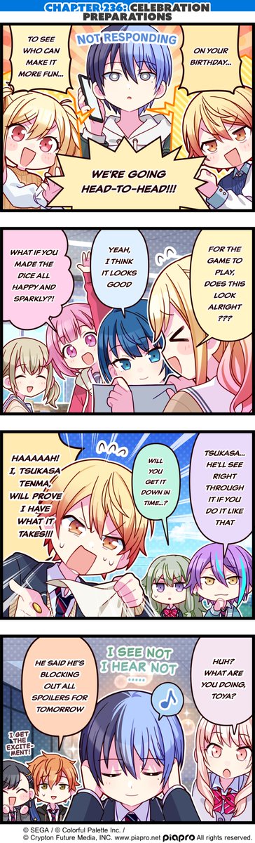 ColorfulStageEN's tweet photo. Spoiler free zone!

Wish Toya a "Happy Birthday" in the comments below~

#ToyaAoyagi #4koma https://t.co/hqF5kq0cBc