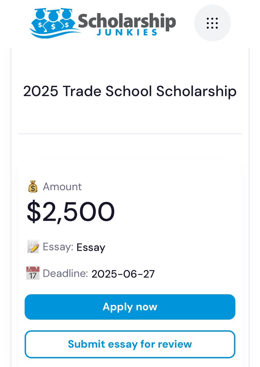 Scholarship Junkies tweet media