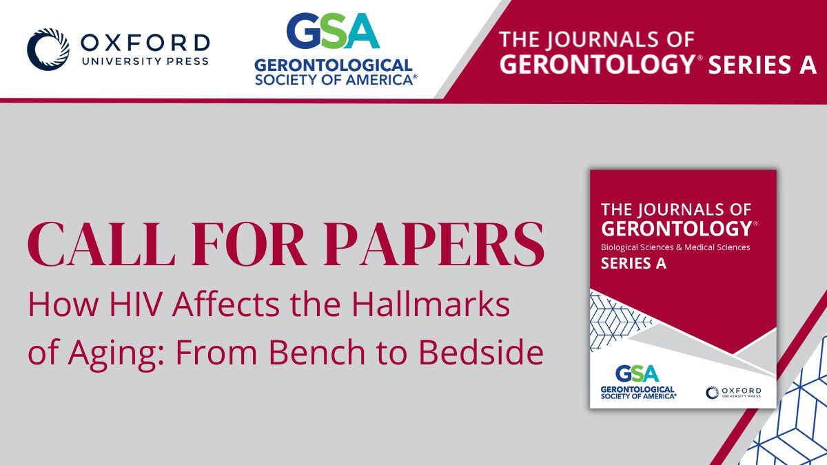 Gerontological Society of America (GSA) (@geronsociety) on Twitter photo HIV & cellular aging: what’s the link? The Journals of Gerontology, Series A is seeking research on how HIV impacts mitochondrial dysfunction, senescence, and genomic instability. Submit your findings today. bit.ly/4kgbMmP <a href="/OxfordJournals/">Oxford Journals</a> <a href="/OUPAcademic/">Oxford Academic</a> HIV & cellular aging: what’s the link? The Journals of Gerontology, Series A is seeking research on how HIV impacts mitochondrial dysfunction, senescence, and genomic instability. Submit your findings today. bit.ly/4kgbMmP <a href="/OxfordJournals/">Oxford Journals</a> <a href="/OUPAcademic/">Oxford Academic</a>