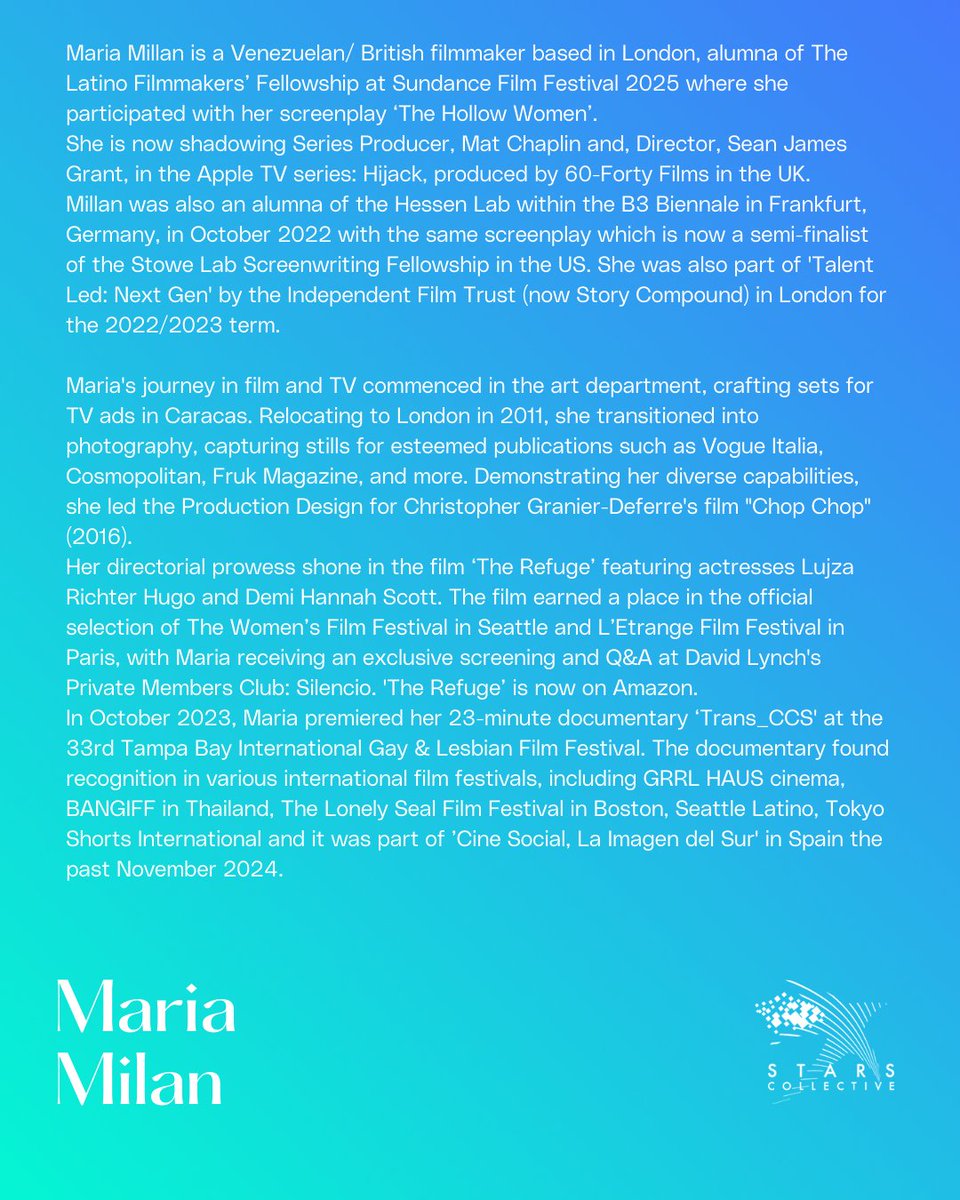 StarsCLTV's tweet image. Meet our talent, Maria Millan.