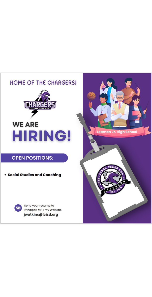 Leaman Junior High (@leamanjh) on Twitter photo Join our team! Join our team!