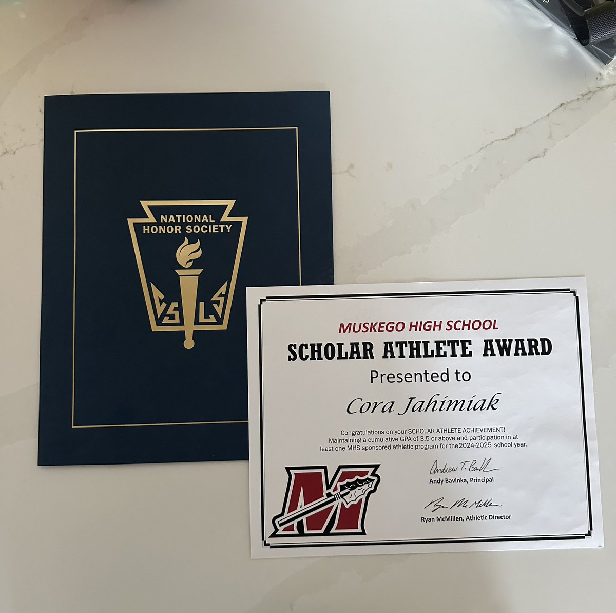 I am proud to have been inducted into National Honors Society a couple weeks ago as well as being a 3xscholar athlete! My high-school team wrapped up regular season today with a 20-5 record! Super excited for playoffs!
