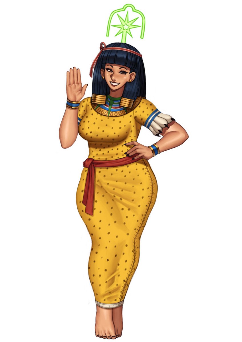 NireFuster's tweet image. comm of the egyptian goddess Seshat
first commission work from early this year