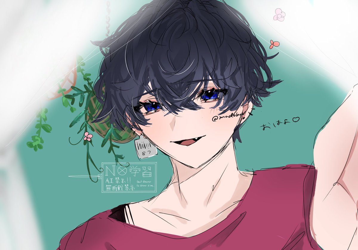 madok_o8's tweet photo. おはよ♡
#イラスト　#デジタルイラスト　#絵描きさんと繋がりたい #創作 https://t.co/IBlHKSvcKI