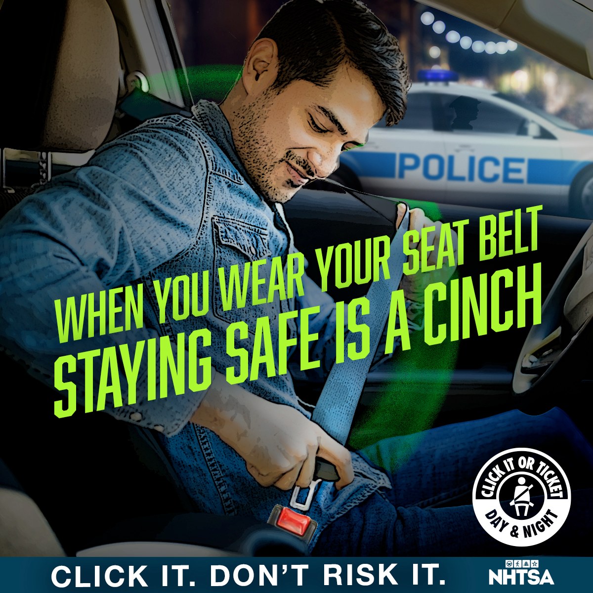 Nighttime without your seat belt is a no-go. 🌙 Click It or Ticket.
#LcFlaPd #LcFla #BuckleUp