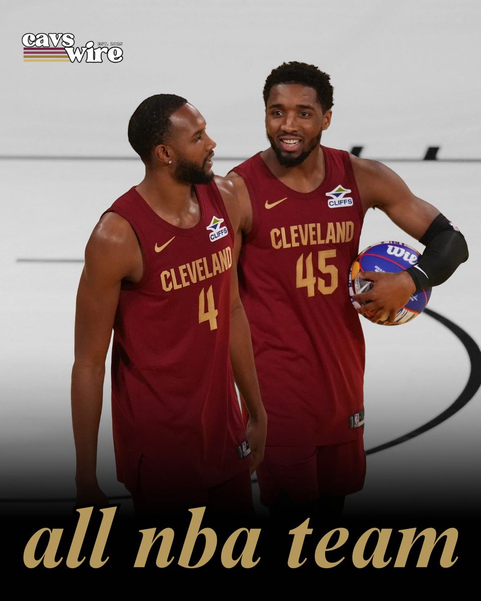 cavs_wire's tweet image. Donovan Mitchell and Evan Mobley have BOTH been named to All-NBA Teams this season.
Mitchell earns his first ever All-NBA First Team (Second Team in 2023) while Mobley earns his first ever All-NBA nod with the Second-Team.
CONGRATS TO SPIDA AND EV4!!!
#Cavs #LetEmKnow #NBA