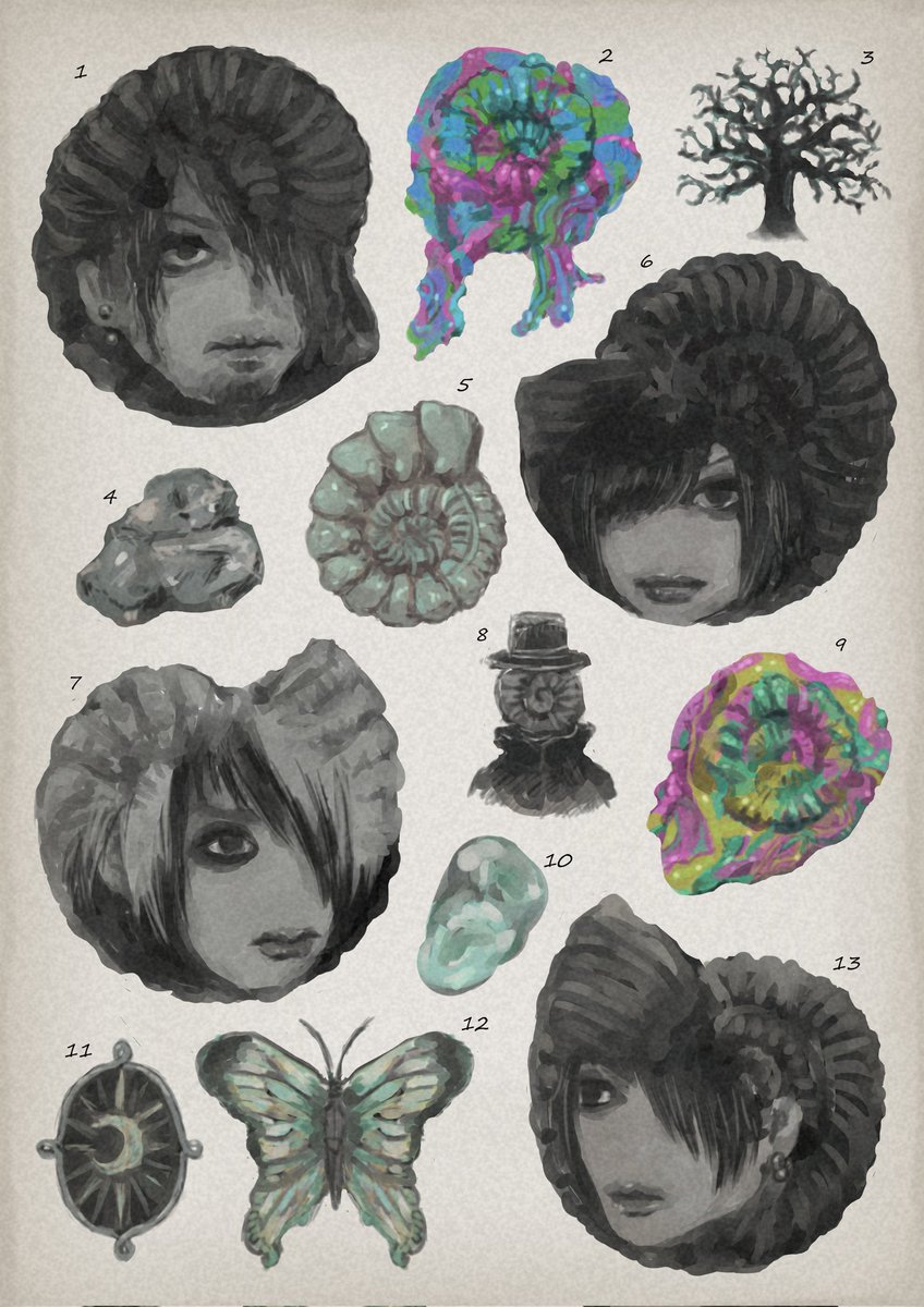 mor_i_rom's tweet image. アンモナイト
#PlasticTree #V系ファンアート