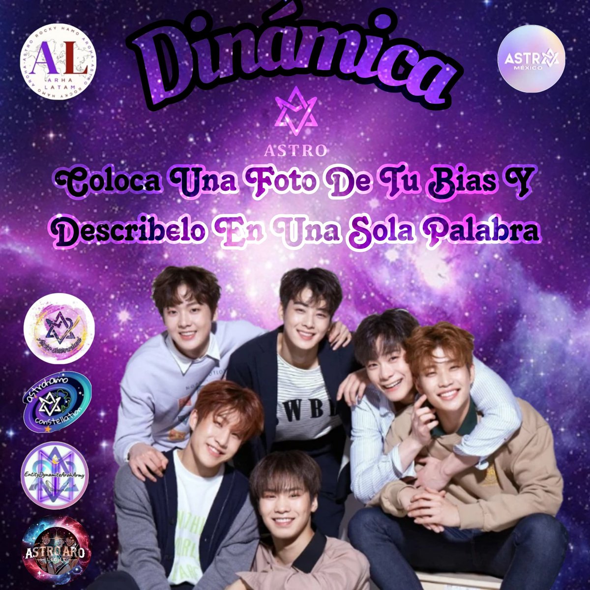 AstroAroLight's tweet image. AROHA..
Aumentemos la reputación de marca de NUSTROS ESTRELLOS cuantanos como describirías a tu bias en una sola palabra
Y no olvides de usar los #아스트로 #아로하 #ASTRO #AROHA #MJ #JINJIN #CHAEUNWOO #MOONBIN #ROCKY #YOONSANHA
Y etiquetar a @offclASTRO @ASTRO_Staff