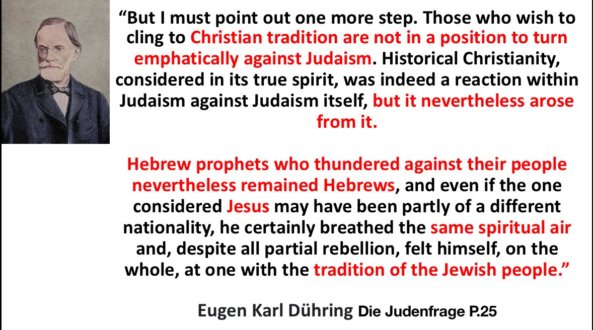 forbidden_one2's tweet image. German Philosopher Eugen Karl Dühring on paradox of Christian AntiSemitism