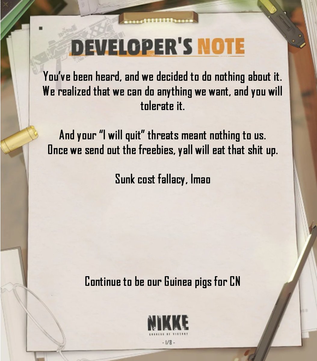 Lateralust's tweet photo. @jamm3rd @NIKKE_en you posted your dev notes without the last pic https://t.co/M4ZW8Sv9pe