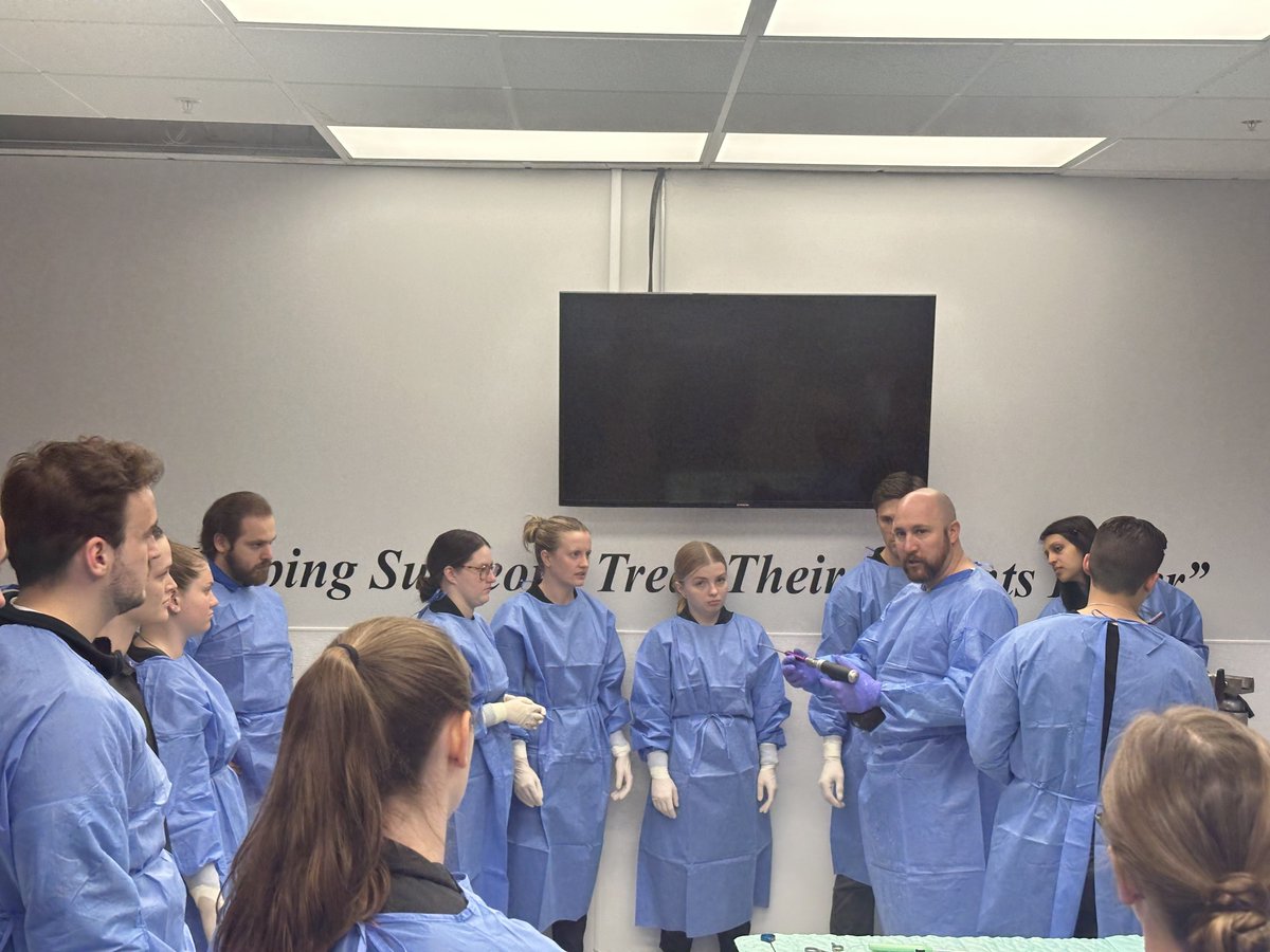 Buffalo_AT's tweet image. Busy day today! Thank you so much to Dr. Mata, Prodigy Surgical (Arhtrex) and their entire staff for our annual cadaveric lab. Students were able to assist in multiple surgical procedures of the shoulder and knee. #UBuffalo #UBSPHHP #Arthrex #USAHockey