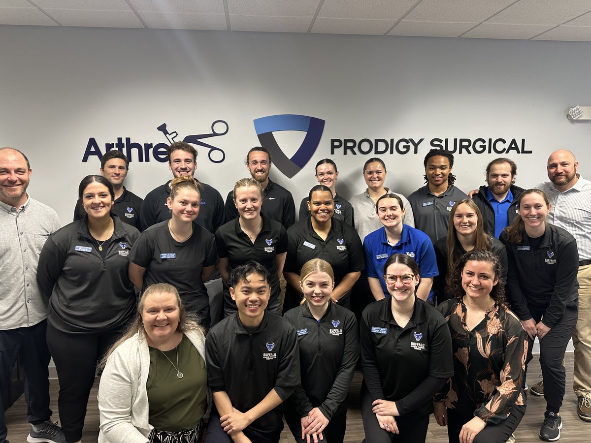 Buffalo_AT's tweet image. Busy day today! Thank you so much to Dr. Mata, Prodigy Surgical (Arhtrex) and their entire staff for our annual cadaveric lab. Students were able to assist in multiple surgical procedures of the shoulder and knee. #UBuffalo #UBSPHHP #Arthrex #USAHockey