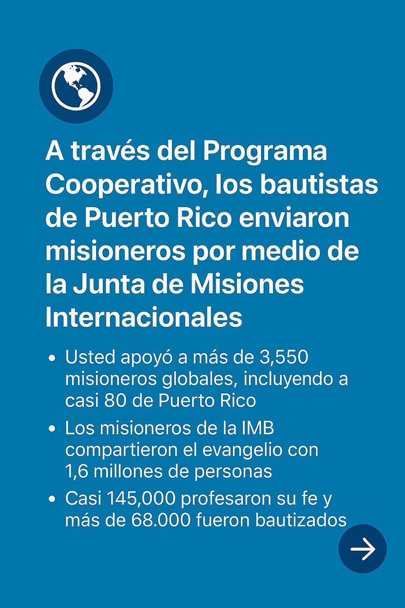 PRBaptistConven's tweet photo. Este mes celebramos los 100 años del Programa Cooperativo, uniendo esfuerzos para llevar el evangelio a cada rincón del mundo.
Gracias por dar, ir y orar mientras miramos hacia el próximo siglo de evangelización y transformación.
#CIBSPR
@NAMB_SBC
@IMB_SBC https://t.co/ktgKVsQJ2k