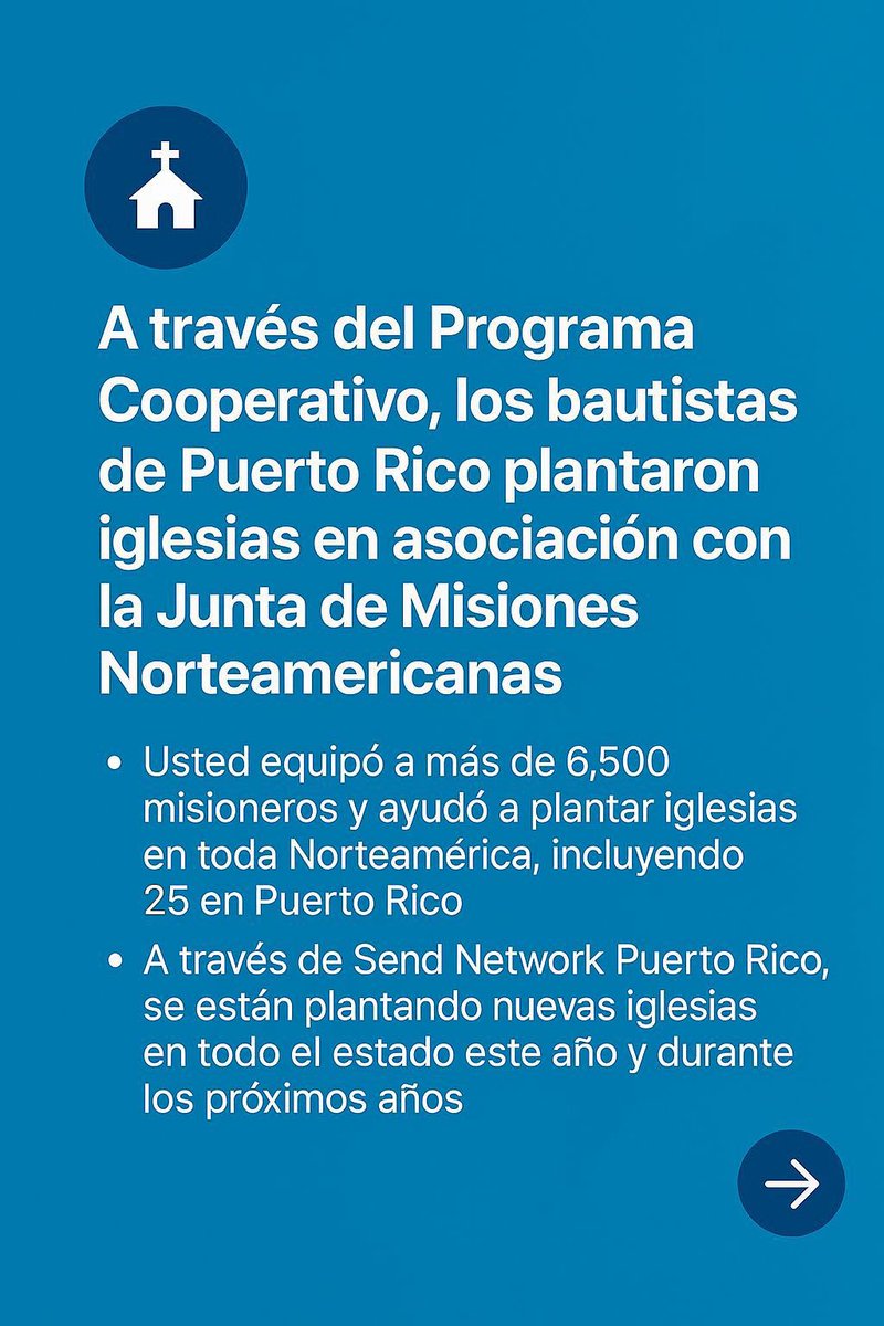 PRBaptistConven's tweet photo. Este mes celebramos los 100 años del Programa Cooperativo, uniendo esfuerzos para llevar el evangelio a cada rincón del mundo.
Gracias por dar, ir y orar mientras miramos hacia el próximo siglo de evangelización y transformación.
#CIBSPR
@NAMB_SBC
@IMB_SBC https://t.co/ktgKVsQJ2k