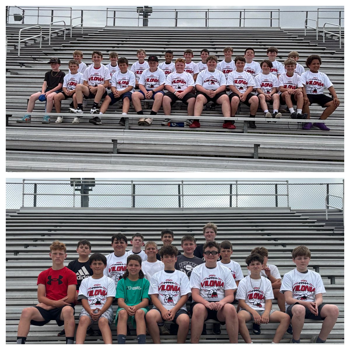Great start to summer with peewee camp! The future of Vilonia Football is bright!