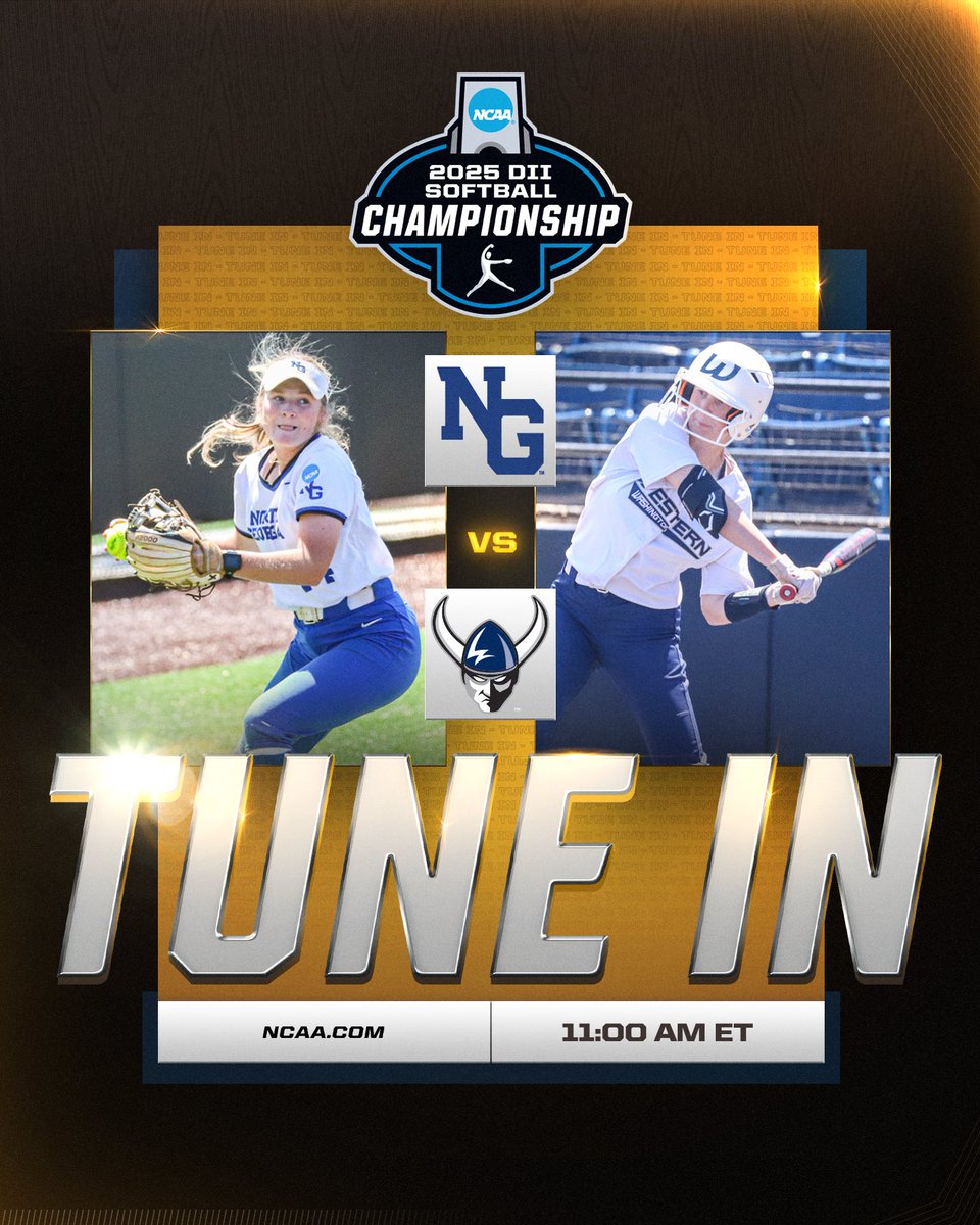 NCAA Division II (@ncaadii) on Twitter photo ๐๐ญ๐๐ค๐๐ฌ ๐๐ซ๐ ๐๐ข๐ ๐ก ๐๐ฌ ๐๐ฅ๐ข๐ฆ๐ข๐ง๐๐ญ๐ข๐จ๐ง ๐๐๐ฆ๐๐ฌ ๐ ๐๐ญ ๐๐ง๐๐๐ซ๐ฐ๐๐ฒ๐
Day 3 of the #D2SB Championships starts with
No. 4 <a href="/UNG_Nighthawks/">UNG Nighthawks</a> ๐ No. 8 <a href="/WWUAthletics/">WWU Athletics</a>
๐: 11:00 AM ET
๐ฅ: on.ncaa.com/25D2SBsp
๐/๐บ: on.ncaa.com/0524D2SBv7
#D2SB | ๐๐ญ๐๐ค๐๐ฌ ๐๐ซ๐ ๐๐ข๐ ๐ก ๐๐ฌ ๐๐ฅ๐ข๐ฆ๐ข๐ง๐๐ญ๐ข๐จ๐ง ๐๐๐ฆ๐๐ฌ ๐ ๐๐ญ ๐๐ง๐๐๐ซ๐ฐ๐๐ฒ๐
Day 3 of the #D2SB Championships starts with
No. 4 <a href="/UNG_Nighthawks/">UNG Nighthawks</a> ๐ No. 8 <a href="/WWUAthletics/">WWU Athletics</a>
๐: 11:00 AM ET
๐ฅ: on.ncaa.com/25D2SBsp
๐/๐บ: on.ncaa.com/0524D2SBv7
#D2SB |