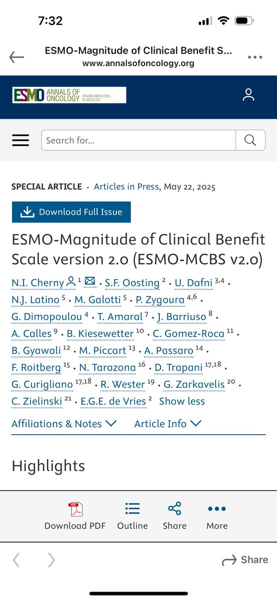 Bishal Gyawali, MD, PhD, FASCO (@oncology_bg) on Twitter photo Huge news. New version of ESMO-MCBS is out!
Introducing ESMO-MCBS v 2.0 with 13 new updates! Check it out today.
Congratulations to the <a href="/myESMO/">ESMO - Eur. Oncology</a> -MCBS working group for the continued efforts to improve the tool and make it relevant and more valid.
annalsofoncology.org/article/S0923-… Huge news. New version of ESMO-MCBS is out!
Introducing ESMO-MCBS v 2.0 with 13 new updates! Check it out today.
Congratulations to the <a href="/myESMO/">ESMO - Eur. Oncology</a> -MCBS working group for the continued efforts to improve the tool and make it relevant and more valid.
annalsofoncology.org/article/S0923-…