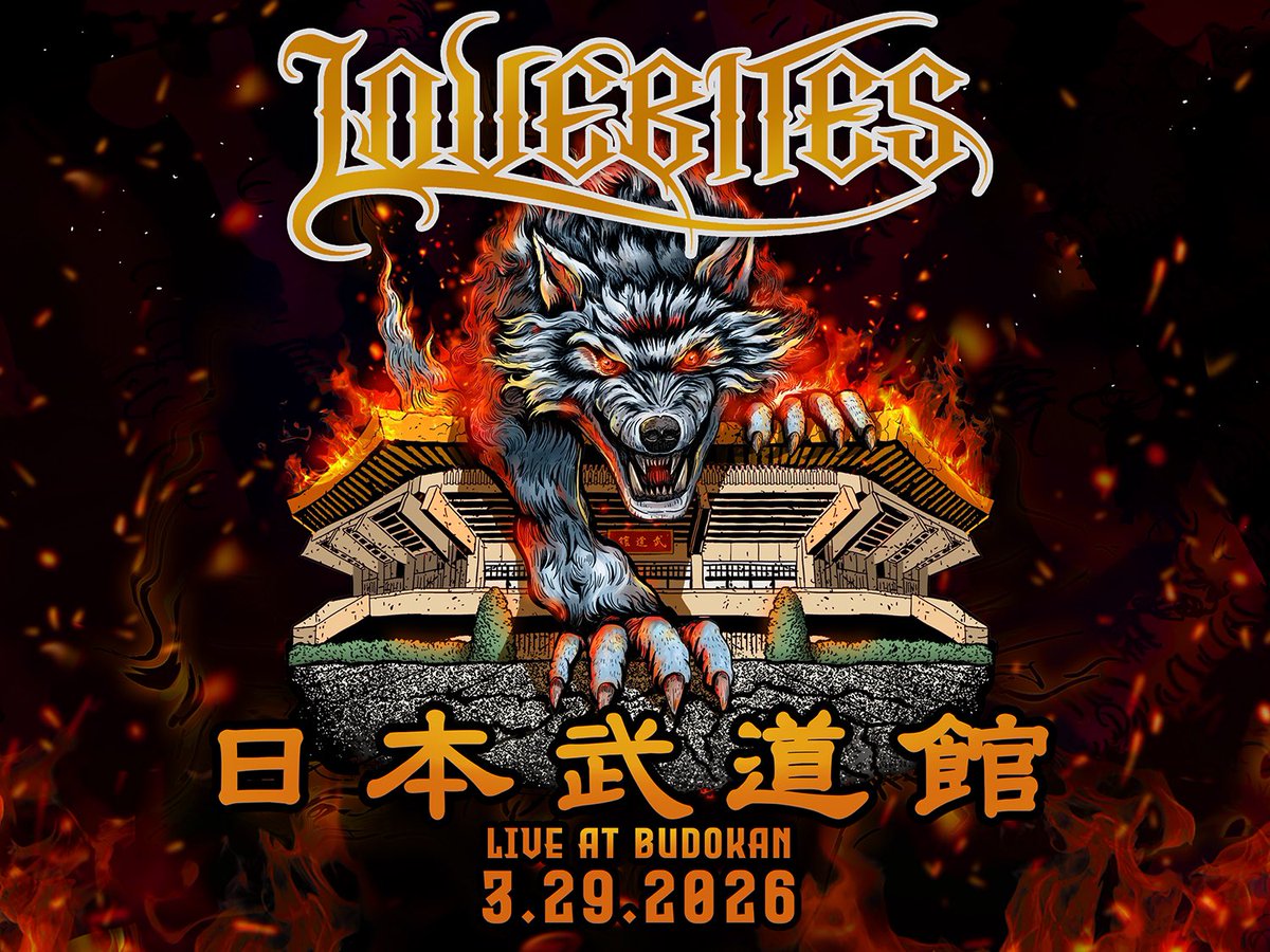 lovebites_jp's tweet image. \\🎫一般発売スタート//
🐺#LOVEBITES 2026年3月29日(日)日本武道館公演「LIVE AT BUDOKAN」のチケットの一般発売ついにスタート‼️お早めに‼️
・楽天チケット:r-t.jp/lovebites
・ローチケ:l-tike.com/lovebites/
・イープラス:eplus.jp/lovebites/…