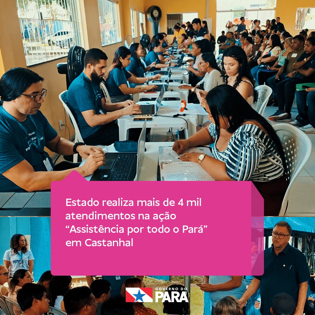 O Governo do Estado, por meio da Secretaria de Estado de Assistência Social, Trabalho, Emprego e Renda (Seaster) realizou nesta sexta-feira (23), o encerramento da ação "Assistência por todo o Pará", em Castanhal, no nordeste paraense, com diversas certificações, entrega de