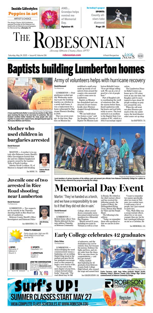 On the press now; in stores Saturday. Have a safe and happy Memorial Day.