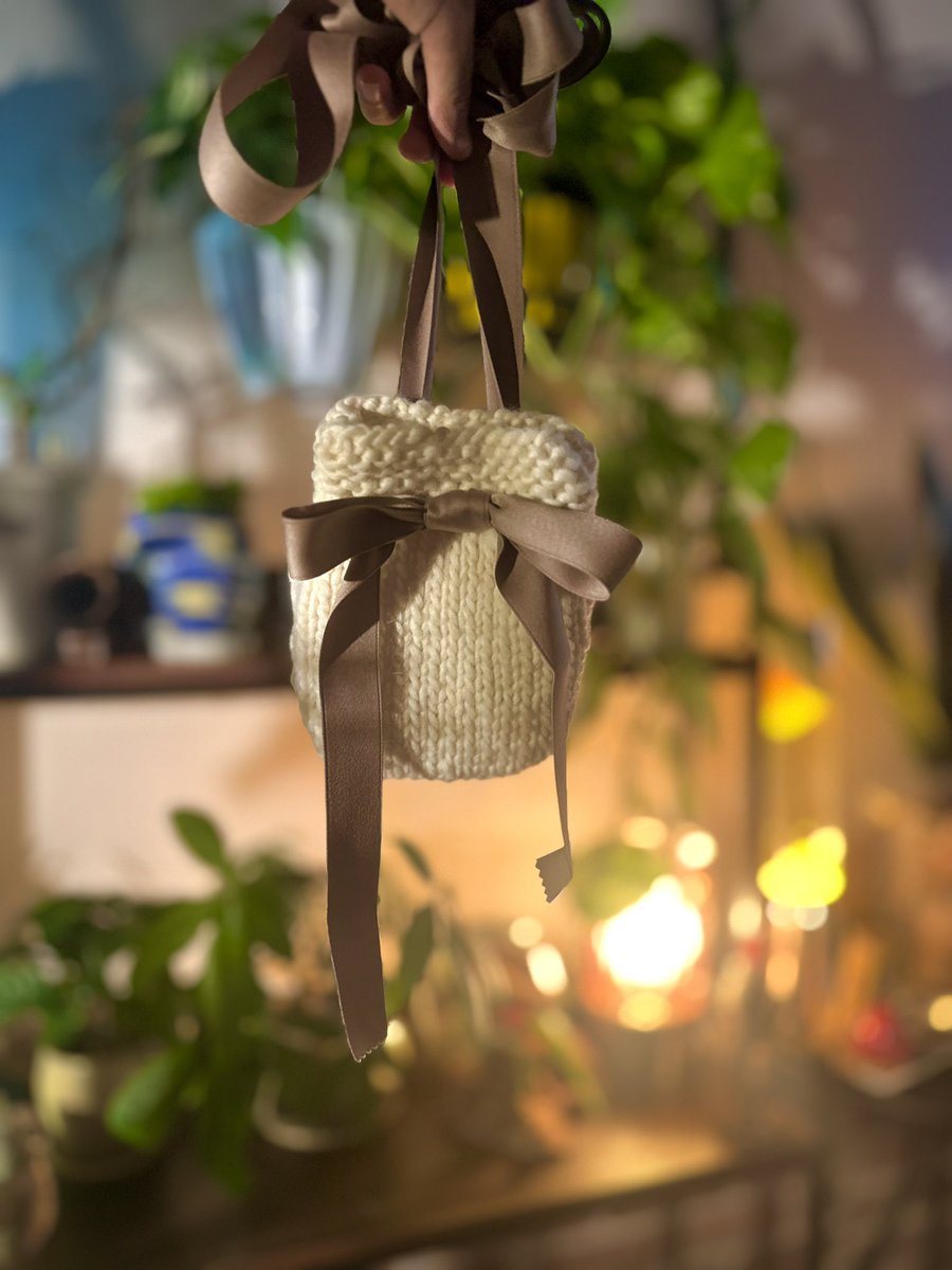 初めての棒針編みの作品