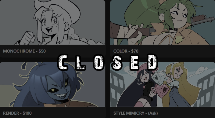 rustyreddroses's tweet image. My c0mzz are CLOSED! Thank you to everyone who took a slot. I will open again ideally sometime next month.
I'll likely do an announcement post when I'm to open up back again! As always though, if you want to get one next time, be sure to check out my extended sheet in my links!