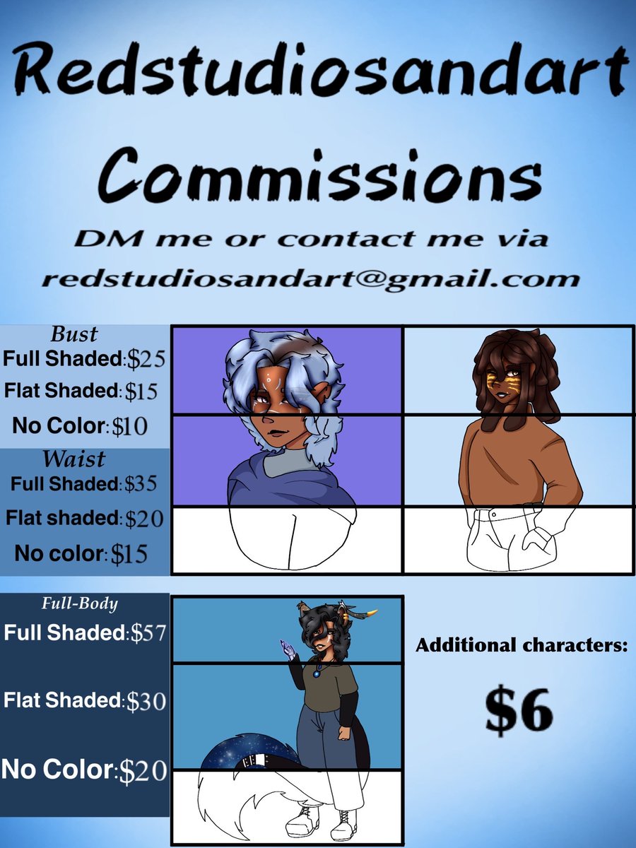 Phantom_205's tweet photo. Opening up commissions! Please look through and don't be afraid to message me! Please look through the thread on where to contact me and my terms of service 
#ArtCommission #openingcomission #digitalart https://t.co/6xIz72dFpT