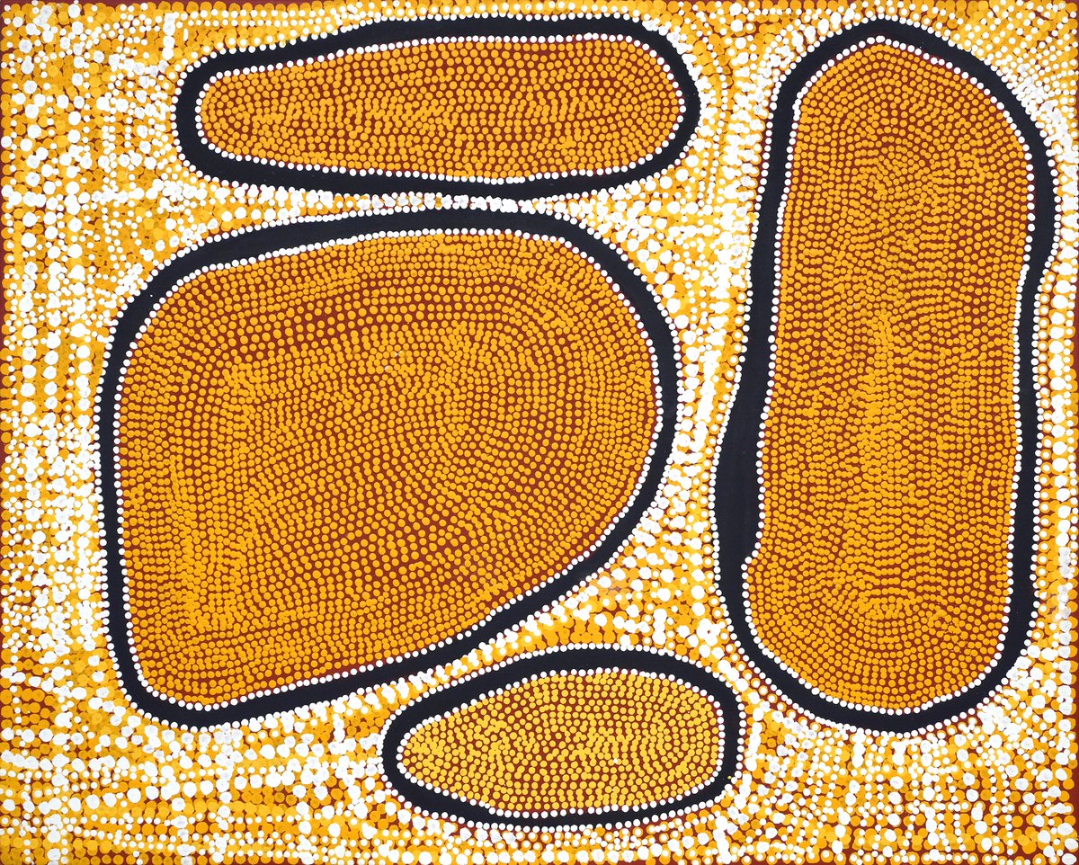 Today is the final day of 'Spirits &amp; Elements,' an exhibition that has celebrated the powerful stories of First Nations women.

KATHY RAMSEY
Nangari  2007

ALMA WEBOU (KALAJU)
Bidyadanga  2004

MITJILI NAPANANGKA GIBSON
Wilkinkarra  2007

#firstnationsart #spiritsandelements
