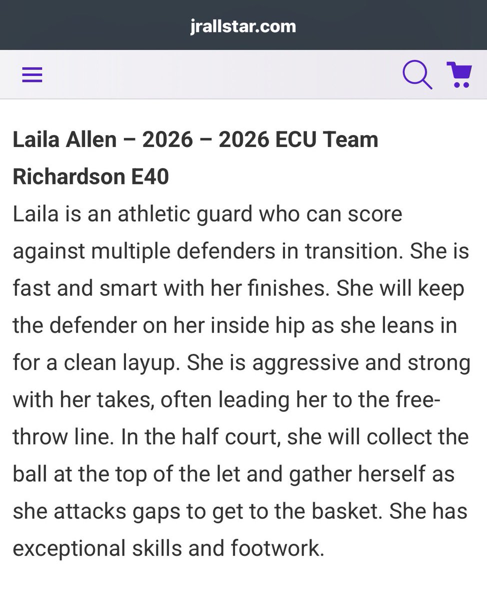 Laila Allen (@laila_allen2026) on Twitter photo Thank you!!! <a href="/JrAllStarBB/">Jr. All-Star Girls Basketball</a> for the write up <a href="/CoachCoreyECU/">Coach Corey ECU</a> <a href="/EJMurray8/">EJ Murray</a> <a href="/ECunitedbball/">eastcoastunited</a> <a href="/CoachVictorO/">Victor Ortiz</a> Thank you!!! <a href="/JrAllStarBB/">Jr. All-Star Girls Basketball</a> for the write up <a href="/CoachCoreyECU/">Coach Corey ECU</a> <a href="/EJMurray8/">EJ Murray</a> <a href="/ECunitedbball/">eastcoastunited</a> <a href="/CoachVictorO/">Victor Ortiz</a>