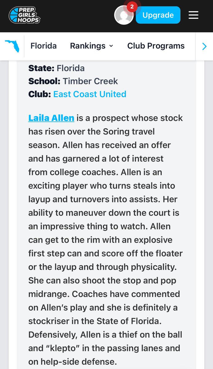Laila Allen (@laila_allen2026) on Twitter photo Thank you <a href="/PGHFlorida/">Prep Girls Hoops Florida</a> for the write up!! <a href="/CoachVictorO/">Victor Ortiz</a> <a href="/EJMurray8/">EJ Murray</a> <a href="/ECunitedbball/">eastcoastunited</a> <a href="/CoachCoreyECU/">Coach Corey ECU</a> Thank you <a href="/PGHFlorida/">Prep Girls Hoops Florida</a> for the write up!! <a href="/CoachVictorO/">Victor Ortiz</a> <a href="/EJMurray8/">EJ Murray</a> <a href="/ECunitedbball/">eastcoastunited</a> <a href="/CoachCoreyECU/">Coach Corey ECU</a>