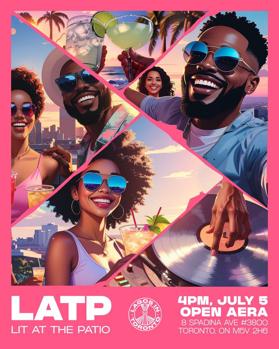 Lagosinto's tweet photo. Outside is calling — and we’re answering on the rooftop.
Good vibes, better views, and the best crowd in the 6ix.
#LITAtThePatio | July 5 | 4PM | AERA
@LagosInToronto
RSVP now before it sells out:

 [https://t.co/XR0UbX1Pxe] https://t.co/BwTY77lLtj